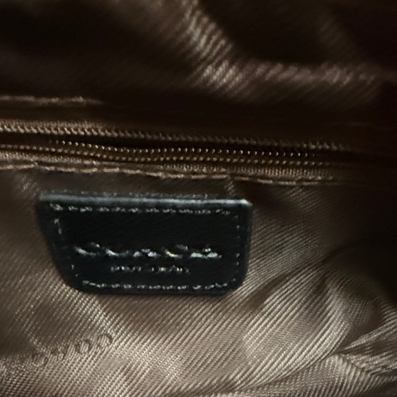 Coach Brown Signature Crossbody Wristlet with Black Strap - Picture 3 of 6